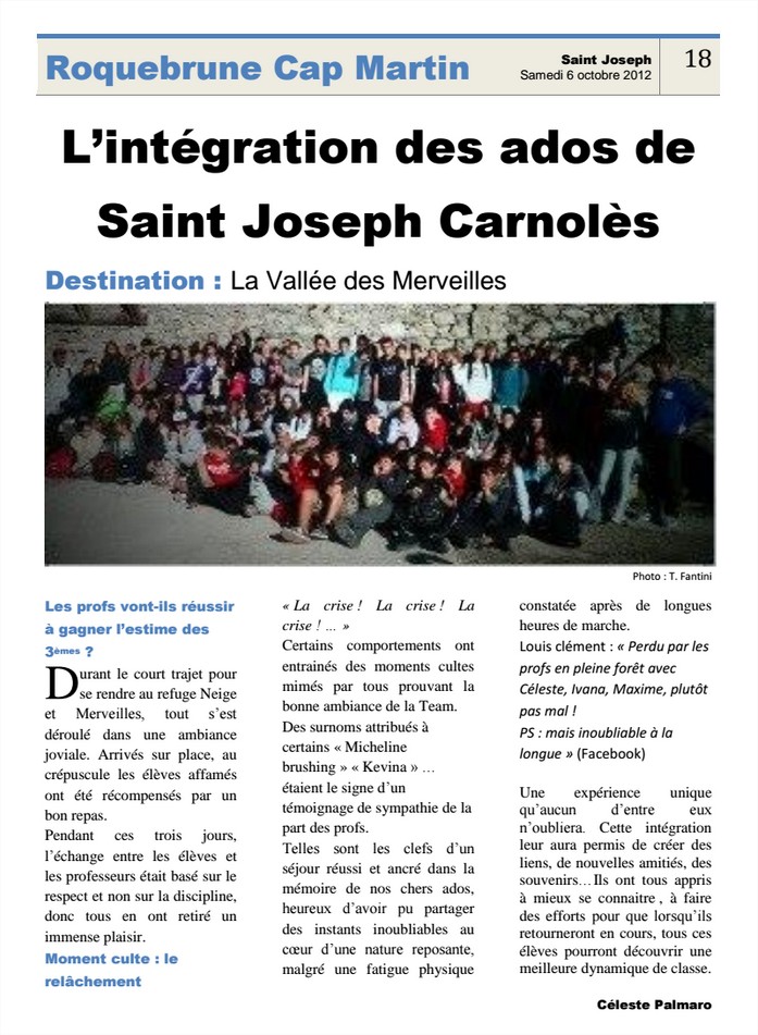 - Stage goût de l'effort à la vallée des merveilles pour les élèves de 3°- - Google Chrome